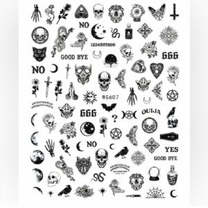 $2 Gothic NAIL STICKER SHEET. NEW. $2 WITH ANY $10 ORDER OR MORE